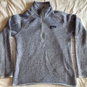 Patagonia Women’s Better Sweater half zip Violet, Medium.